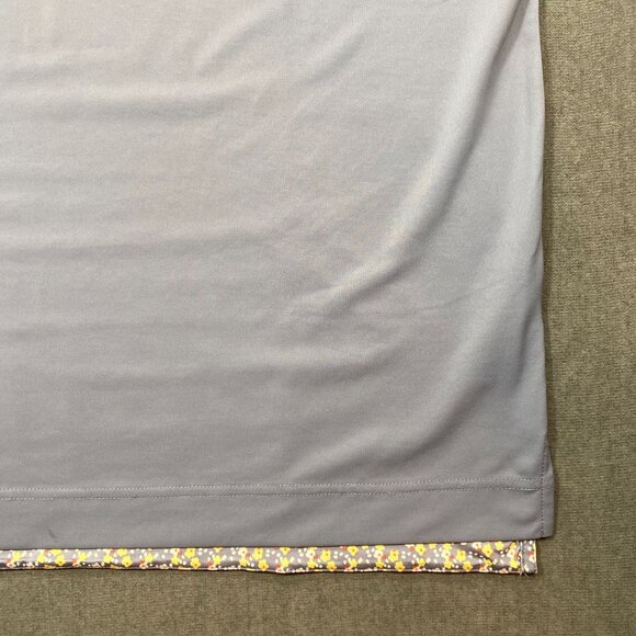 Footjoy Light Blue Golf Performance Polo Shirt Floral Print Mens Size Large - Picture 7 of 12